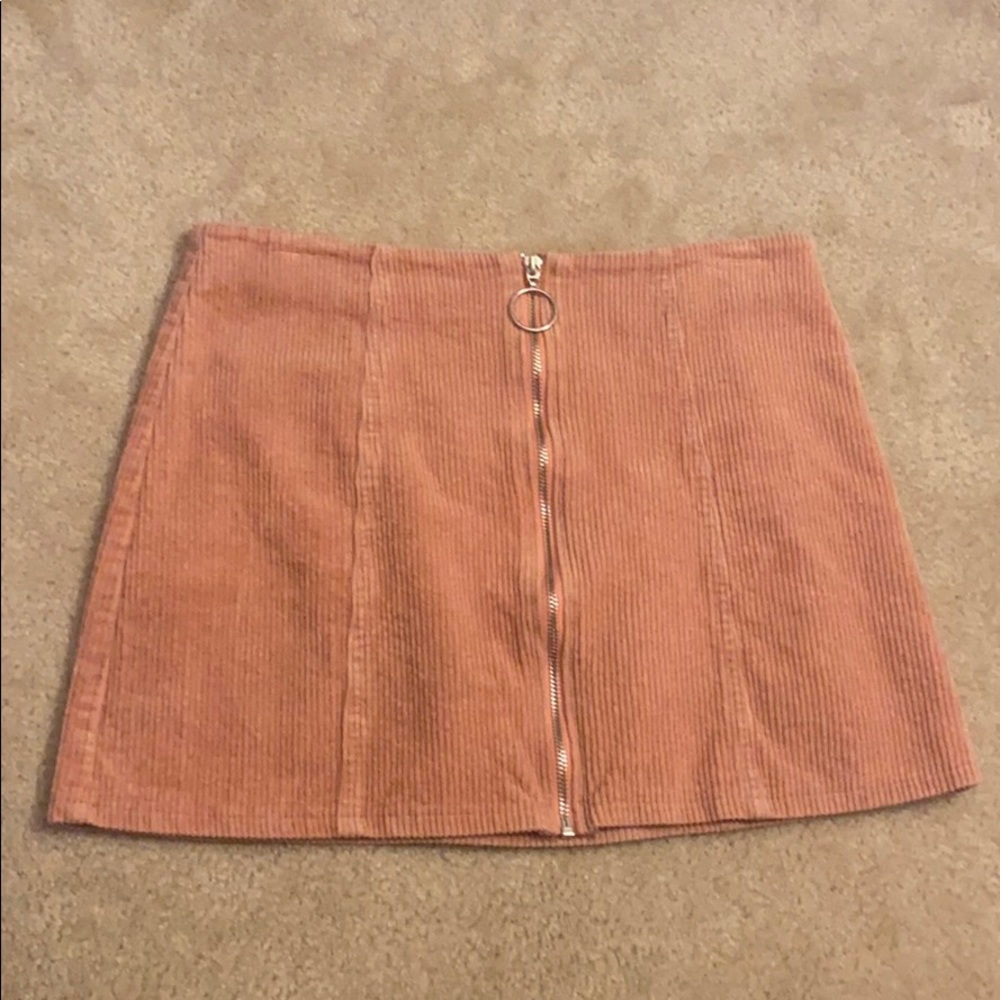 Corduroy pink skirt